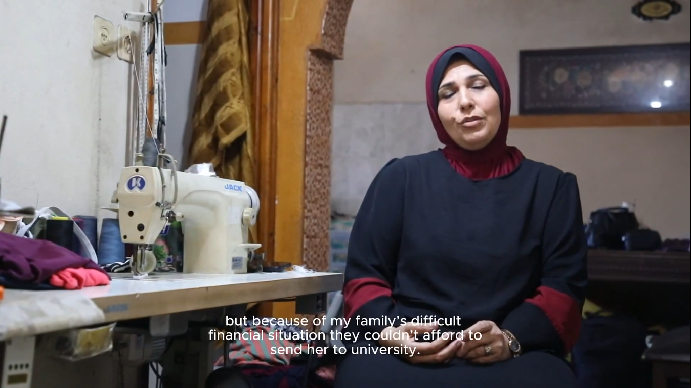 a resilient woman and a living example of Gaza’s fighting spirit