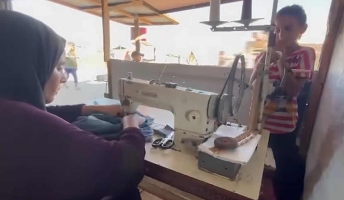 She found in sewing clothes a way to secure her family's daily livelihood